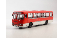 Автобус ЛиАЗ-677М красно-белый, масштабная модель, Советский Автобус, scale43