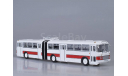 Автобус Икарус-180 белый с красной полосой, масштабная модель, Ikarus, Советский Автобус, 1:43, 1/43