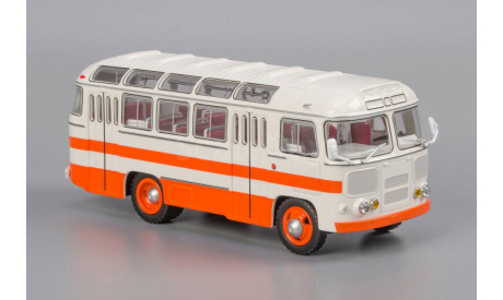 Автобус ПАЗ-672 белый с оранжевыми полосами, масштабная модель, Classicbus, 1:43, 1/43