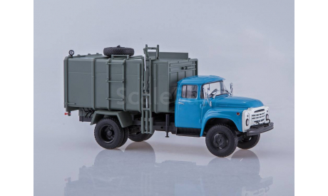 ЗиЛ-130 КО-413 Мусоровоз синий/серый, масштабная модель, Автоистория (АИСТ), scale43