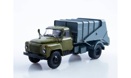 Мусоровоз 53М (ГАЗ-53) хаки/синий, масштабная модель, Автоистория (АИСТ), 1:43, 1/43