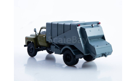 Мусоровоз 53М (ГАЗ-53) хаки/синий, масштабная модель, Автоистория (АИСТ), 1:43, 1/43
