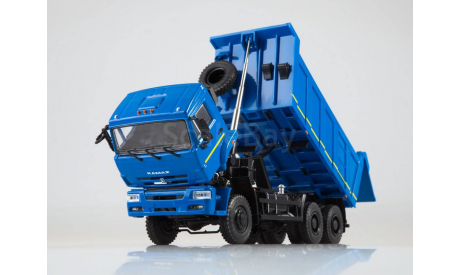 КамАЗ-6522 самосвал синий, масштабная модель, Автоистория (АИСТ), scale43