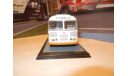 Автобус ПАЗ-672 белый с жёлтыми полосами, масштабная модель, Classicbus, scale43