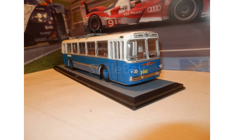 С РУБЛЯ!!! - Троллейбус ЗиУ-5 синий КБ, масштабная модель, Classicbus, 1:43, 1/43