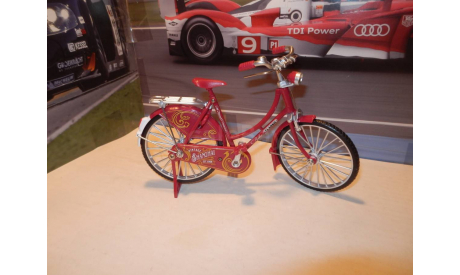 Велосипед красный, масштабная модель мотоцикла, scale10