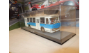 Автобус ЛиАЗ-677Э бело-голубой DEMPRICE, масштабная модель, scale43
