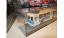 Автобус ЛиАЗ-677Э бело-голубой DEMPRICE, масштабная модель, scale43