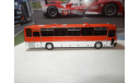 Автобус Икарус 250.59 бело-красный (сафлоровый) с номерами, масштабная модель, DEMPRICE, scale43, Ikarus