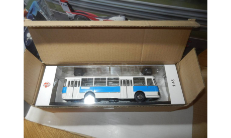 Автобус ЛиАЗ-677Э голубой, масштабная модель, DEMPRICE, 1:43, 1/43