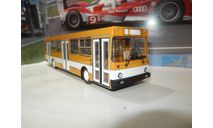 С РУБЛЯ!!! - Автобус ЛиАЗ-5256 желтый с белой полосой, масштабная модель, DEMPRICE, 1:43, 1/43