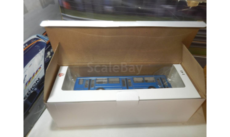 Автобус ЛиАЗ-5256.00 синий, масштабная модель, DEMPRICE, scale43