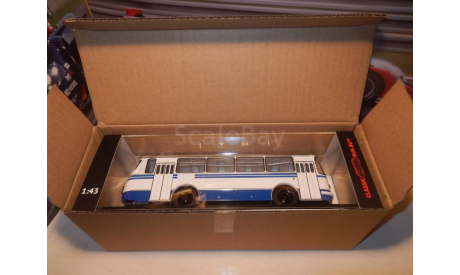Автобус ЛАЗ-695Н бело-синий КБ, масштабная модель, Classicbus, scale43