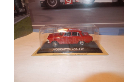 Москвич 408-412 красный, масштабная модель, DeAgostini, 1:43, 1/43