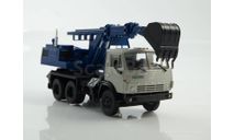 Экскаватор ЭО-3532 (КамАЗ-5511) серый/синий, масштабная модель, ПАО КАМАЗ, scale43