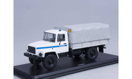 Горький-3308 4х4 (двигатель ЗМЗ-513) бортовой с тентом, Милиция, масштабная модель, Start Scale Models (SSM), 1:43, 1/43