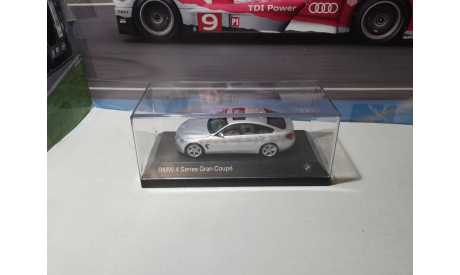 С РУБЛЯ!!! BMW 4 Series Gran Coupe серебристая, масштабная модель, Дилерская модель, 1:43, 1/43