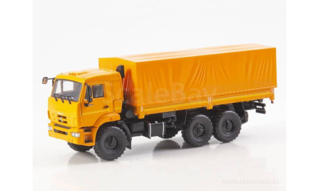 КамАЗ-43118 рестайлинг бортовой с тентом, масштабная модель, ПАО КАМАЗ, 1:43, 1/43