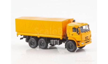 КамАЗ-43118 рестайлинг бортовой с тентом, масштабная модель, ПАО КАМАЗ, 1:43, 1/43