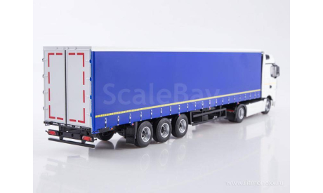КамАЗ-54901 c п/п НефАЗ-93341 белый/синий, масштабная модель, ПАО КАМАЗ, 1:43, 1/43