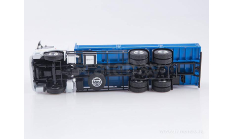 КамАЗ-65207-87 (S5) бортовой белый/синий, масштабная модель, Автоистория (АИСТ), scale43