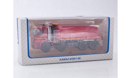КамАЗ-65801-68 красный самосвал, масштабная модель, Автоистория (АИСТ), scale43