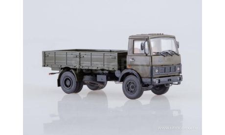 МАЗ-5337 бортовой (ранняя кабина, хаки), масштабная модель, Автоистория (АИСТ), scale43