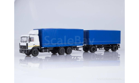 МАЗ-6303 с прицепом МАЗ-83781 синий, масштабная модель, Start Scale Models (SSM), scale43