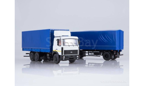 МАЗ-6303 с прицепом МАЗ-83781 синий, масштабная модель, Start Scale Models (SSM), scale43