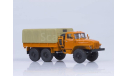 Урал-4320 бортовой с тентом оранжевый, масштабная модель, Автоистория (АИСТ), 1:43, 1/43