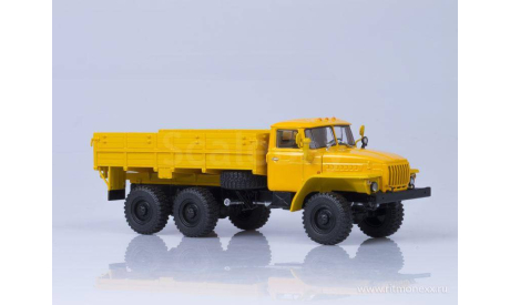 Урал-43202 6x6 бортовой желтый, масштабная модель, Автоистория (АИСТ), 1:43, 1/43