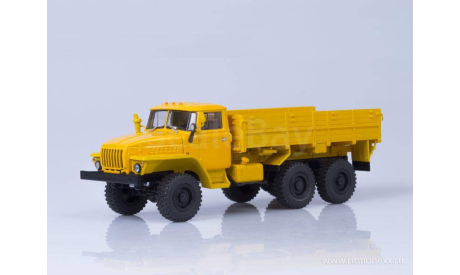 Урал-43202 6x6 бортовой желтый, масштабная модель, Автоистория (АИСТ), 1:43, 1/43