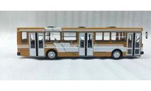 Автобус ЛиАЗ-5256 жёлтый с белыми полосами АГАТ, масштабная модель, DEMPRICE, 1:43, 1/43