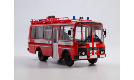 Автобус АГ-12 (ПАЗ-3205) пожарный - Наши Автобусы. Спецвыпуск №2, масштабная модель, Наши Автобусы (MODIMIO Collections), 1:43, 1/43