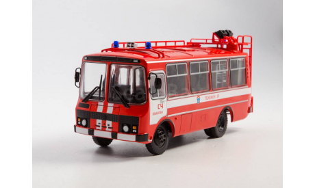 Автобус АГ-12 (ПАЗ-3205) пожарный - Наши Автобусы. Спецвыпуск №2, масштабная модель, Наши Автобусы (MODIMIO Collections), 1:43, 1/43