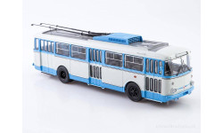 Троллейбус Skoda-9TR бело-голубой