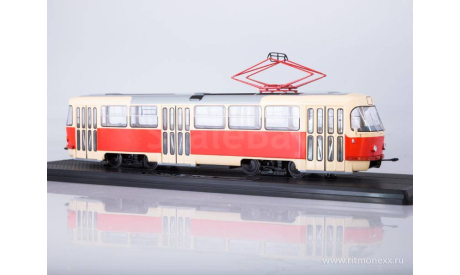 Трамвай Tatra-T3SU бежевый/оранжевый, масштабная модель, Start Scale Models (SSM), 1:43, 1/43