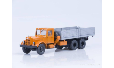 ЯАЗ-210 бортовой, оранжевый/серый, масштабная модель, Автоистория (АИСТ), 1:43, 1/43