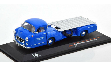 Мерседес Бенц Mercedes Benz Renntransporter Blue Wonder Car Transporter 1955 Blue IXO 1:43 RAC342, масштабная модель, 1/43