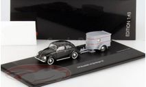 Фольксваген VW Volkswagen Beetle Kafer + Прицеп Кемпер 1958 Schuco 1:43 450389100 БЕСПЛАТНАЯ доставка, масштабная модель, scale43