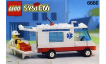 Набор Конструктор Лего Lego Скорая помощь Ambulance 6666 1996 год Раритет 100 % Оригинал, масштабная модель, scale43