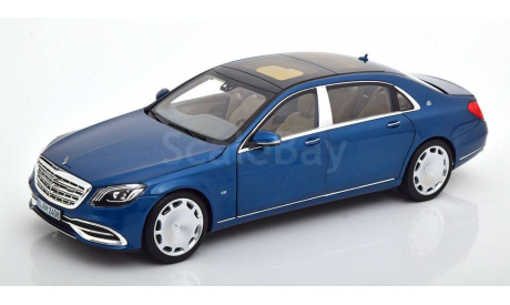 Мерседес Бенц Майбах Mercedes Benz Maybach S 650 (W222) 2018 Blue Metallic Norev 1:18 183425 БЕСПЛАТНАЯ доставка, масштабная модель, scale18, Mercedes-Benz