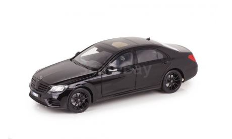 Мерседес Бенц Mercedes Benz S Class AMG Line W222 2018 Черный Norev 1:18 183477, масштабная модель, scale18