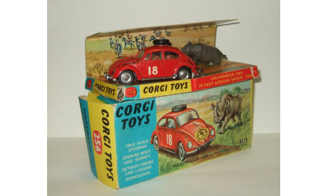 Фольксваген Жук VW Volkswagen 1200 Beetle + Бегемот Safari 1972 Corgi 1:43 Made in Gt. Britain БЕСПЛАТНАЯ доставка, масштабная модель, scale43