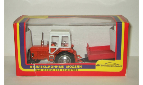 трактор Беларусь МТЗ 82 + прицеп 1985 СССР Металл Агат Тантал Радон 1:43 БЕСПЛАТНАЯ доставка, масштабная модель, scale43