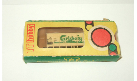 Вагон Грузовой Carlsberg Модель Железная Дорога TT Hobby 1:120 Сделано в ГДР БЕСПЛАТНАЯ доставка Сохранность!, железнодорожная модель, scale120