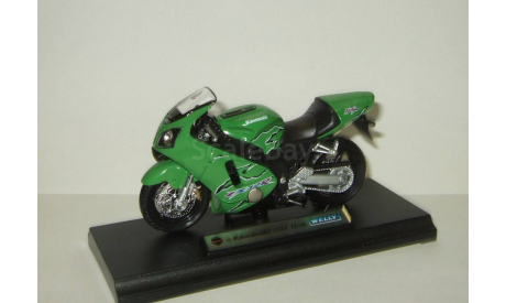 мотоцикл Кавасаки Kawasaki Ninja ZX 12R 2001 Welly 1:18 БЕСПЛАТНАЯ доставка, масштабная модель мотоцикла, scale18