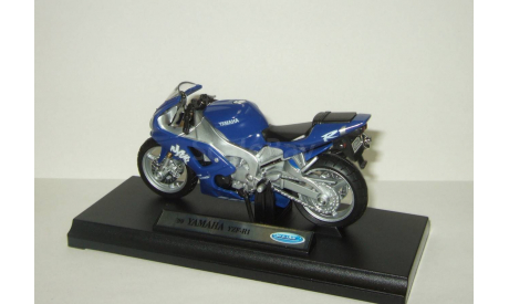 мотоцикл Ямаха Yamaha YZF R1 1999 Welly 1:18 БЕСПЛАТНАЯ доставка, масштабная модель мотоцикла, scale18