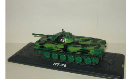 танк плавающий ПТ 76 1951 СССР SSM Наши танки Modimio 1:43, масштабная модель, scale43