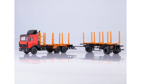Маз 6303 сортиментовоз + прицеп 83781 1998 SSM 1:43 SSM7053, масштабная модель, scale43